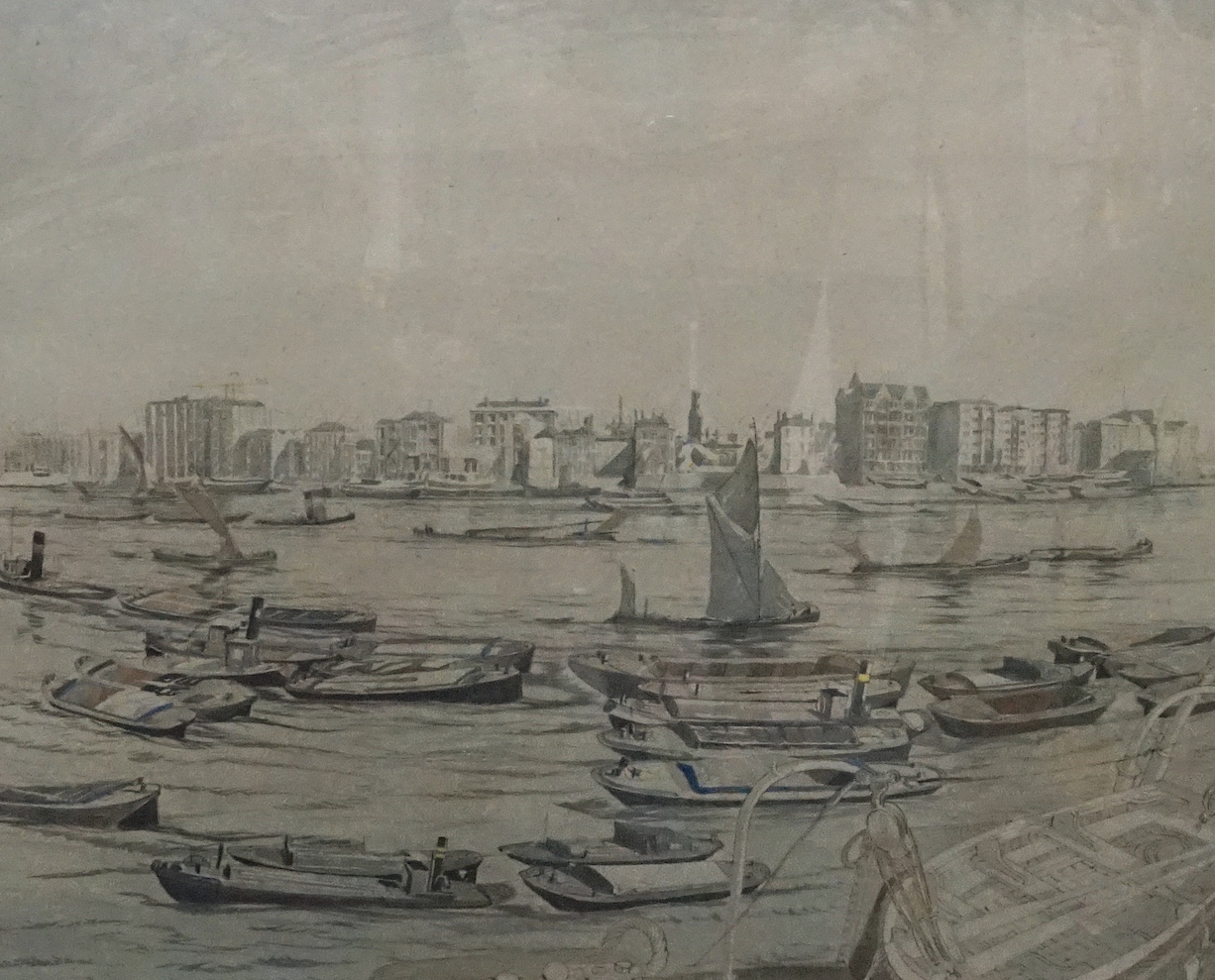 Stanley R. Wilson (1890-1970), watercolour, 'Wapping 1931', 54 x 67cm